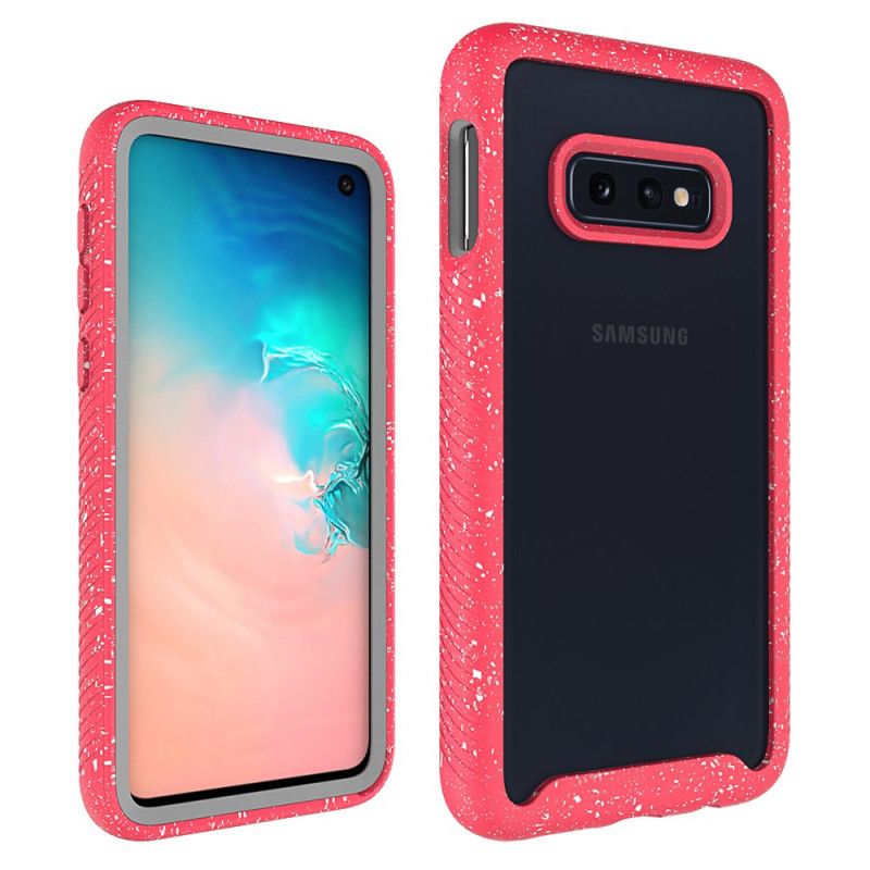 Hülle Samsung Galaxy S10E Weiß Glitzerkantendesign