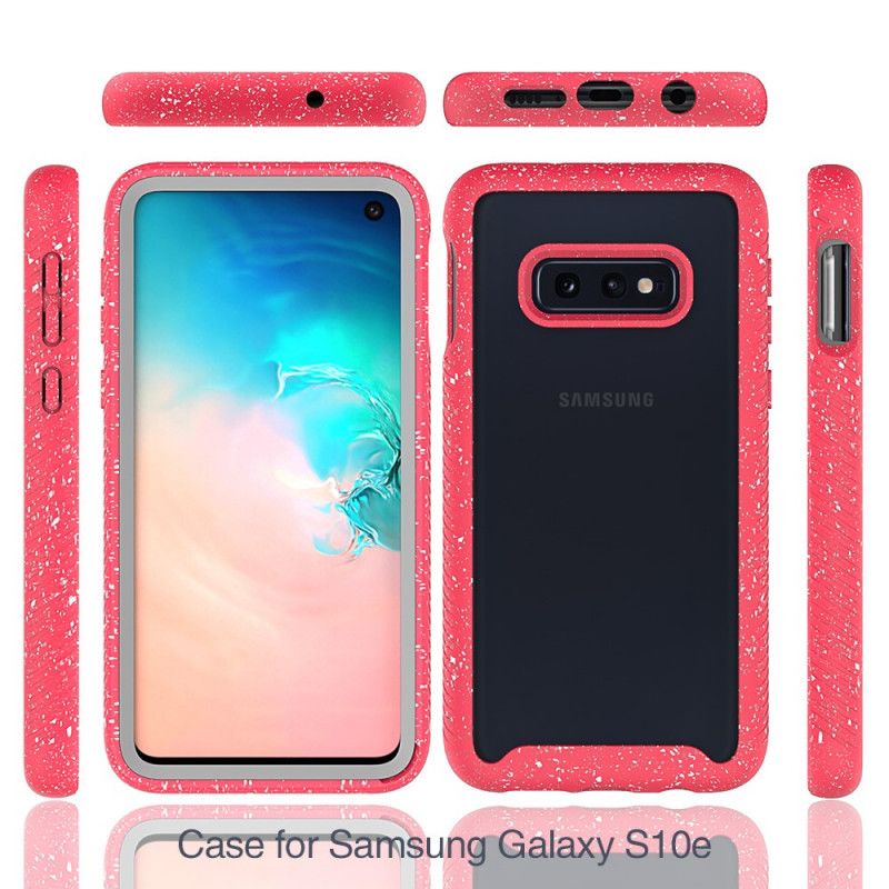 Hülle Samsung Galaxy S10E Weiß Glitzerkantendesign