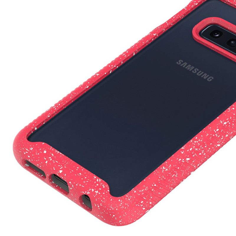 Hülle Samsung Galaxy S10E Weiß Glitzerkantendesign