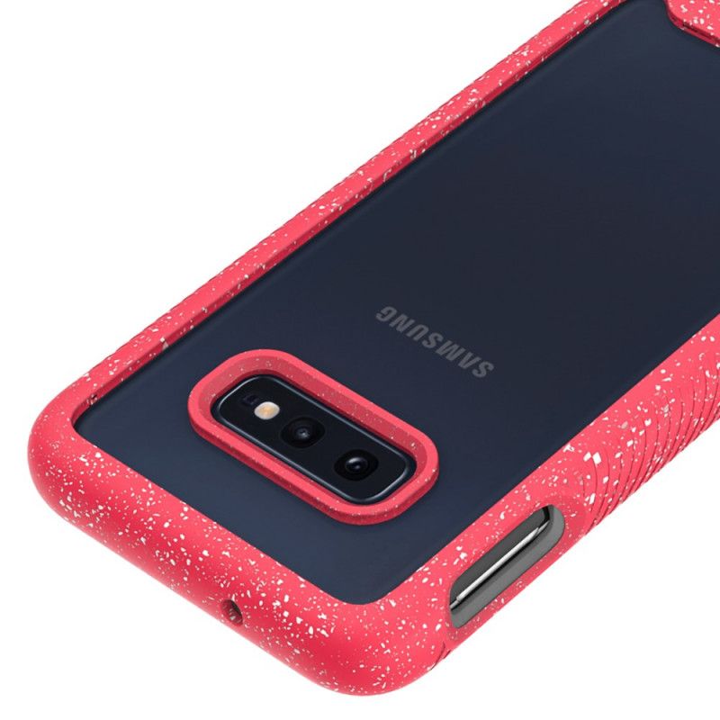 Hülle Samsung Galaxy S10E Weiß Glitzerkantendesign