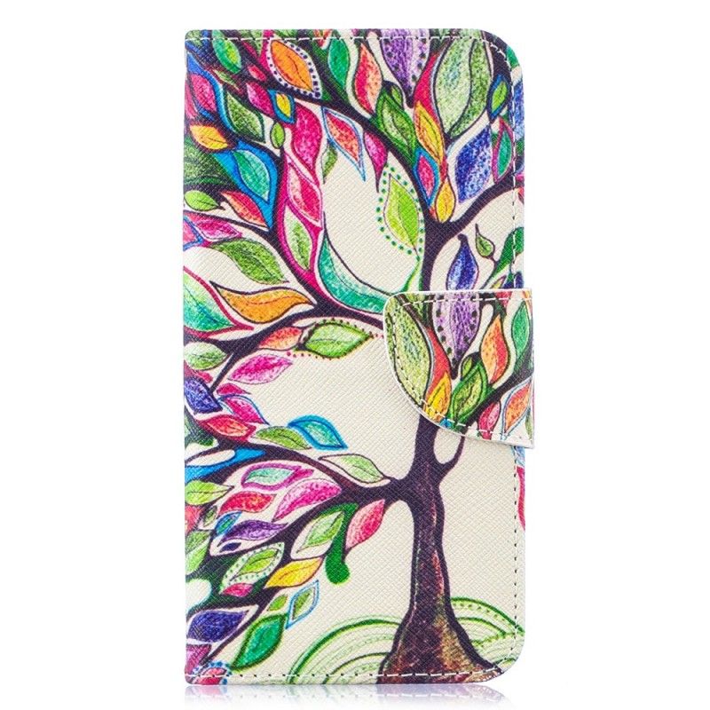 Lederhüllen Für Samsung Galaxy S10E Farbiger Baum