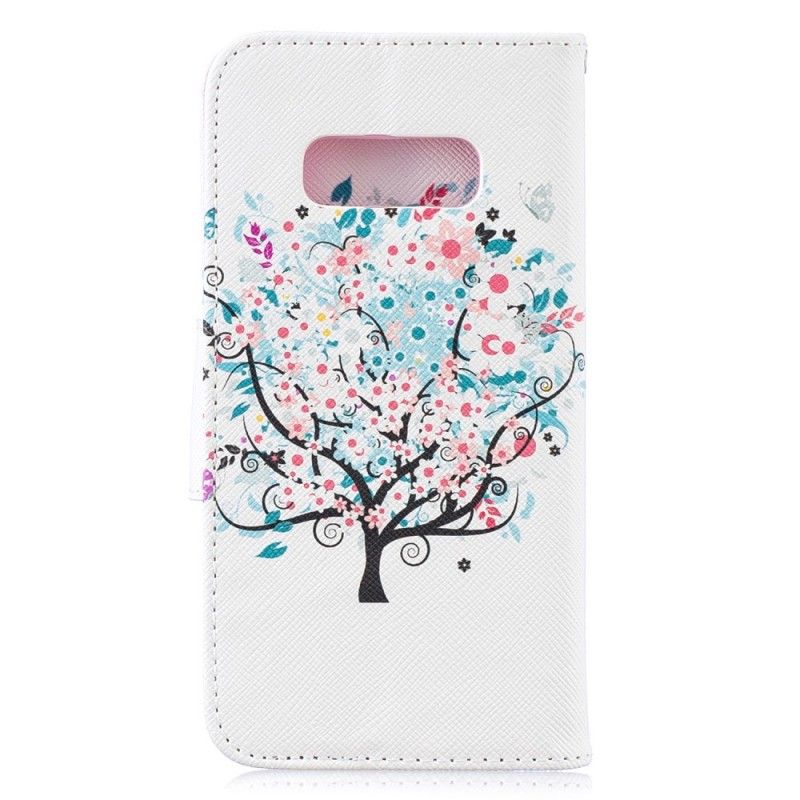 Lederhüllen Samsung Galaxy S10E Blühender Baum