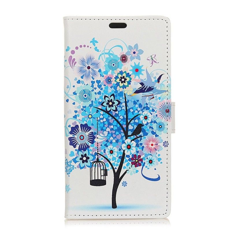 Lederhüllen Samsung Galaxy S10E Handyhülle Blühender Baum