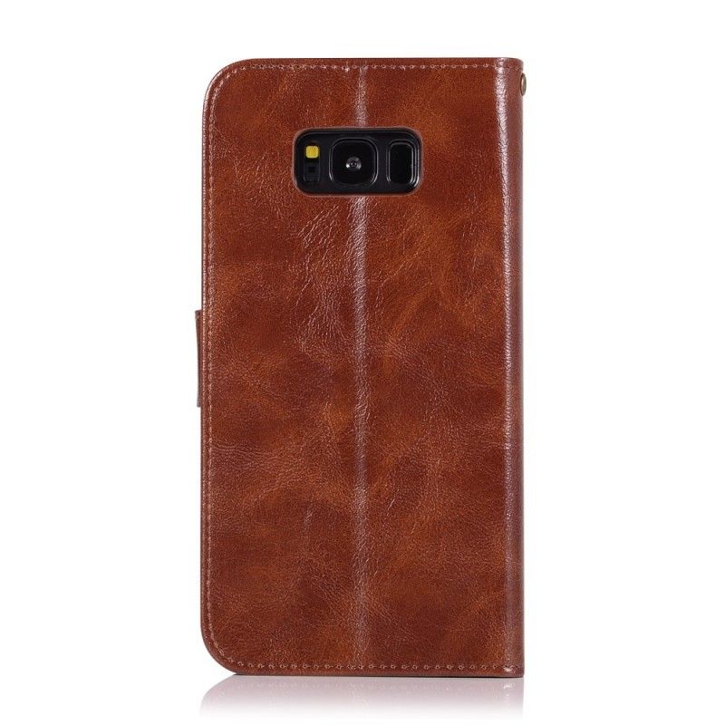 Lederhüllen Samsung Galaxy S10E Vintage Ledereffekt Mit Riemen