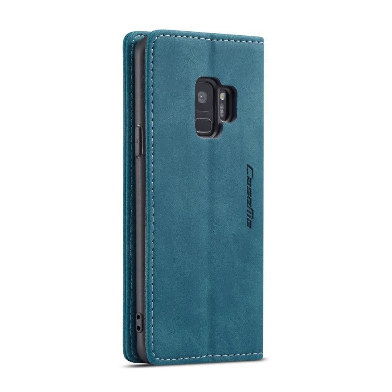 Flip Case Für Samsung Galaxy S9 Schwarz Ledertasche