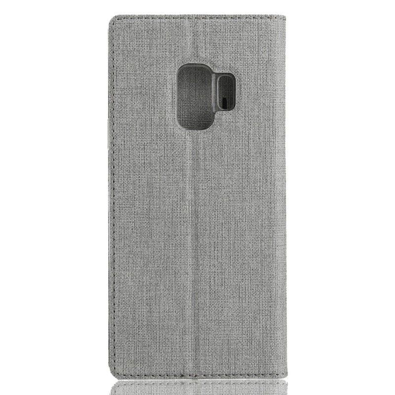 Flip Case Samsung Galaxy S9 Schwarz Handyhülle Strukturiert