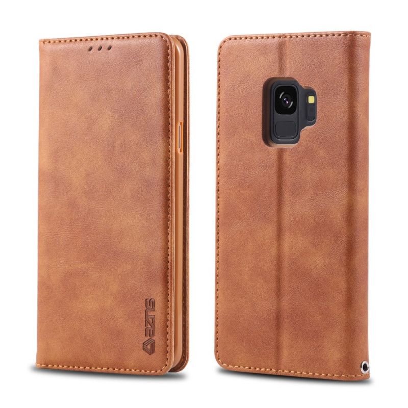 Flip Case Samsung Galaxy S9 Schwarz Retro-Azns