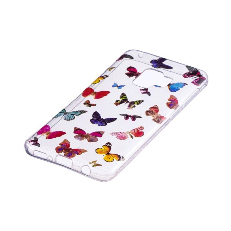 Hülle Samsung Galaxy S9 Farbige Schmetterlinge