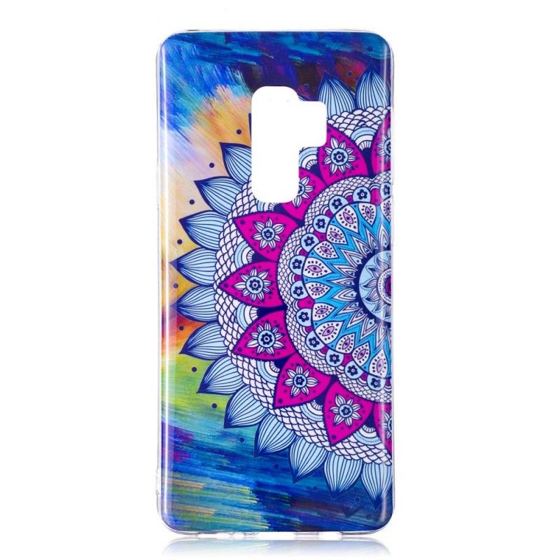 Hülle Samsung Galaxy S9 Fluoreszierendes Farbiges Mandala