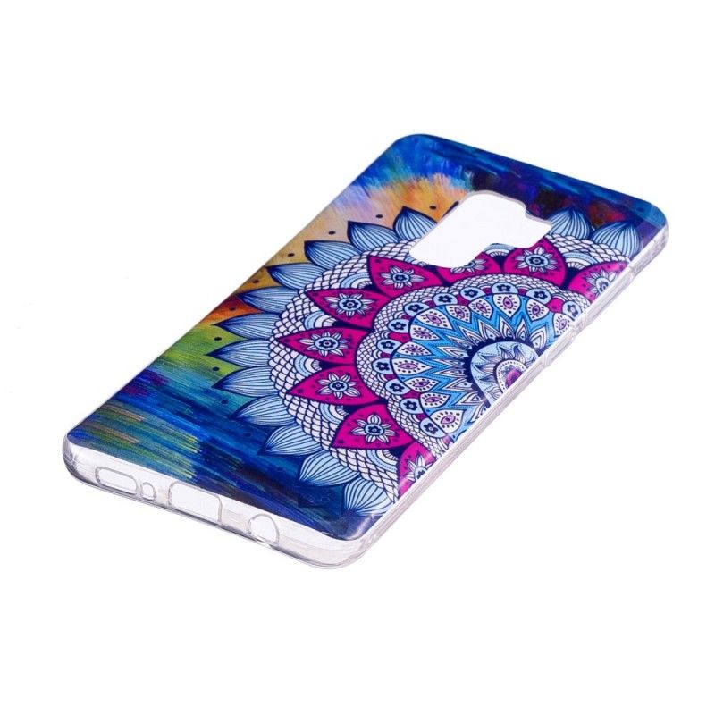 Hülle Samsung Galaxy S9 Fluoreszierendes Farbiges Mandala