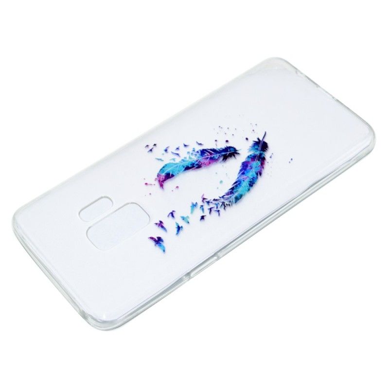 Hülle Samsung Galaxy S9 Handyhülle Transparente Federn