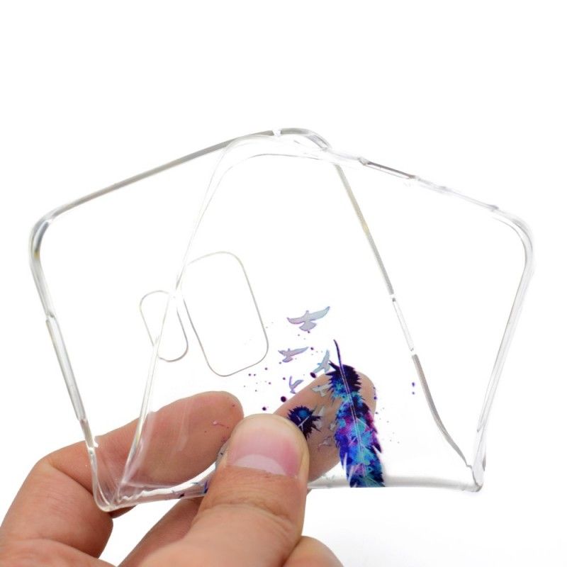 Hülle Samsung Galaxy S9 Handyhülle Transparente Federn