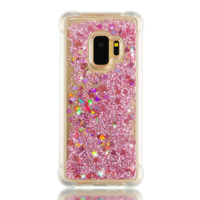 Hülle Samsung Galaxy S9 Hellblau Premium Glitter