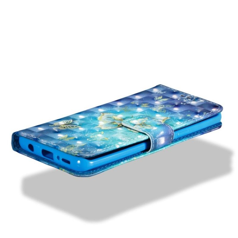 Lederhüllen Für Samsung Galaxy S9 3D Goldene Schmetterlinge