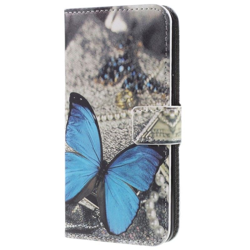 Lederhüllen Für Samsung Galaxy S9 Blauer Schmetterling