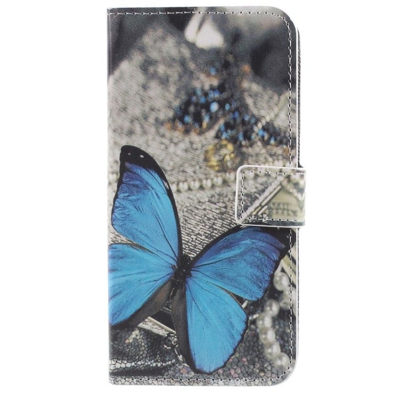 Lederhüllen Für Samsung Galaxy S9 Blauer Schmetterling