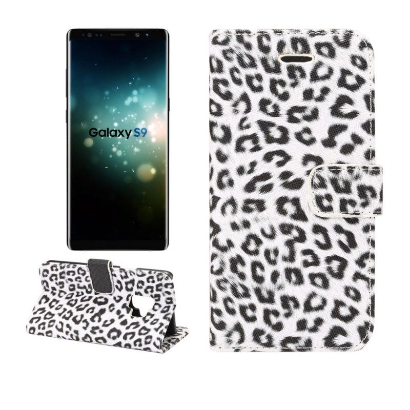 Lederhüllen Für Samsung Galaxy S9 Weiß Leopard