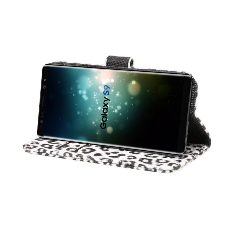 Lederhüllen Für Samsung Galaxy S9 Weiß Leopard
