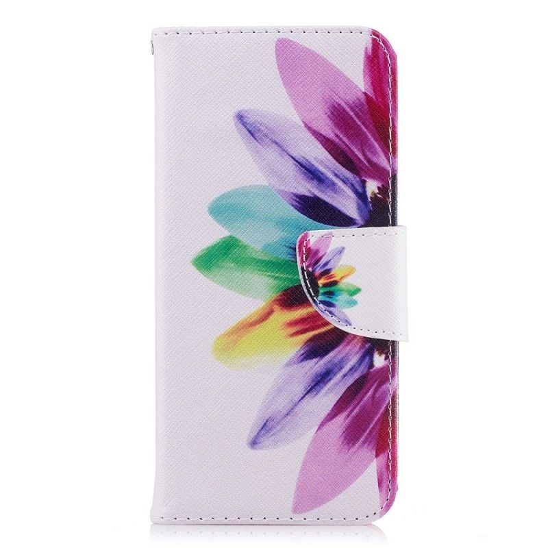 Lederhüllen Samsung Galaxy S9 Handyhülle Aquarellblume