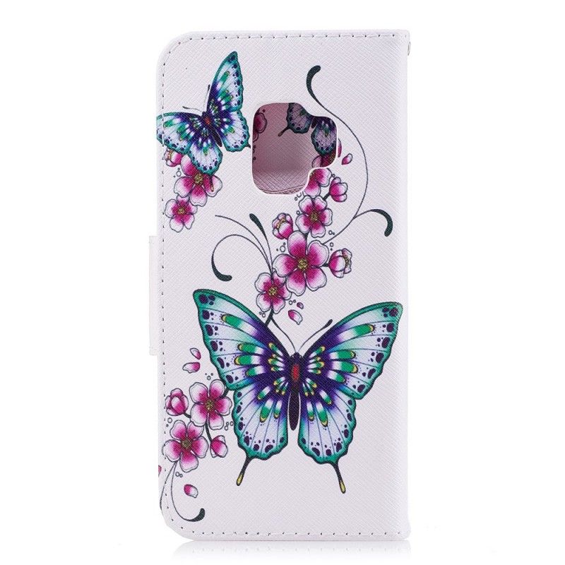 Lederhüllen Samsung Galaxy S9 Handyhülle Wundervolle Schmetterlinge