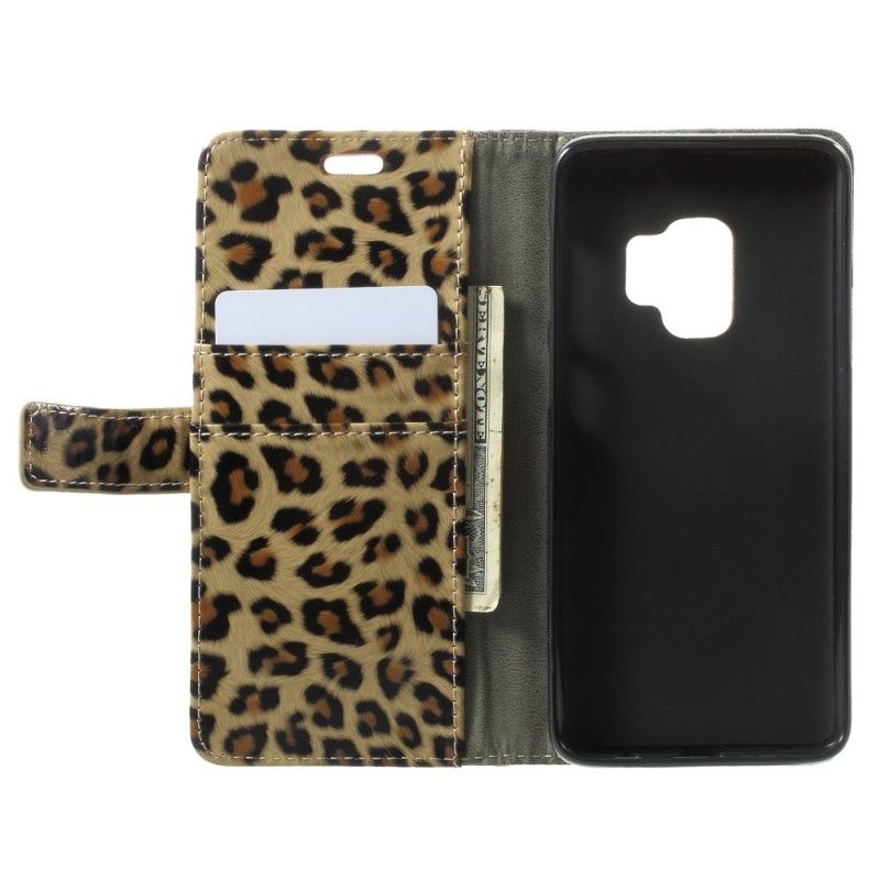 Lederhüllen Samsung Galaxy S9 Leopard