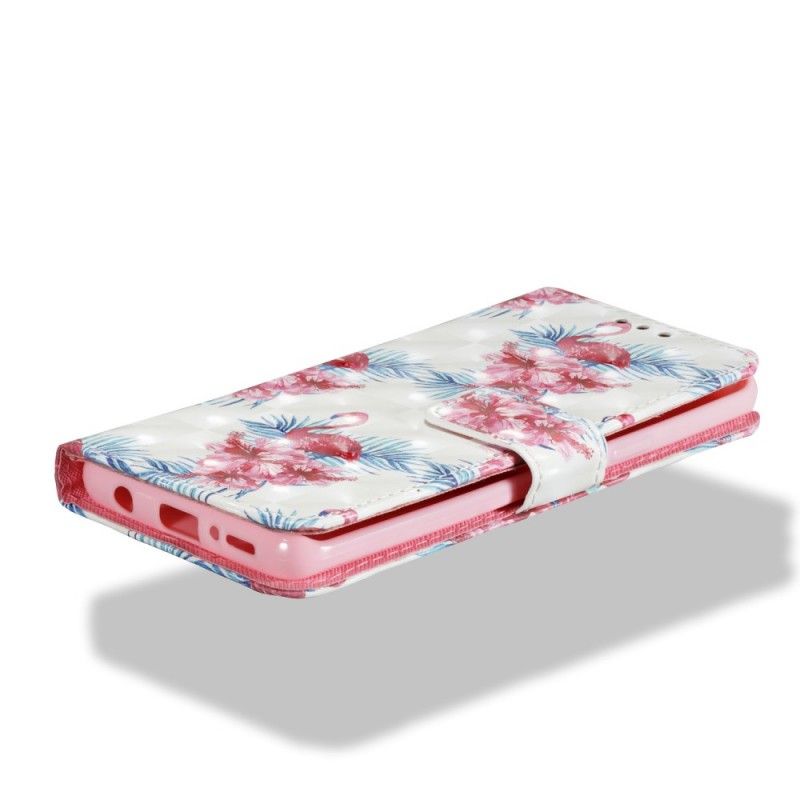 Lederhüllen Samsung Galaxy S9 Weiß Mehrere Flamingos