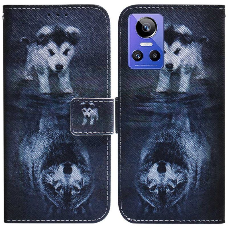 Flip Case Für Realme GT Neo 3 Zukünftiger Wolf