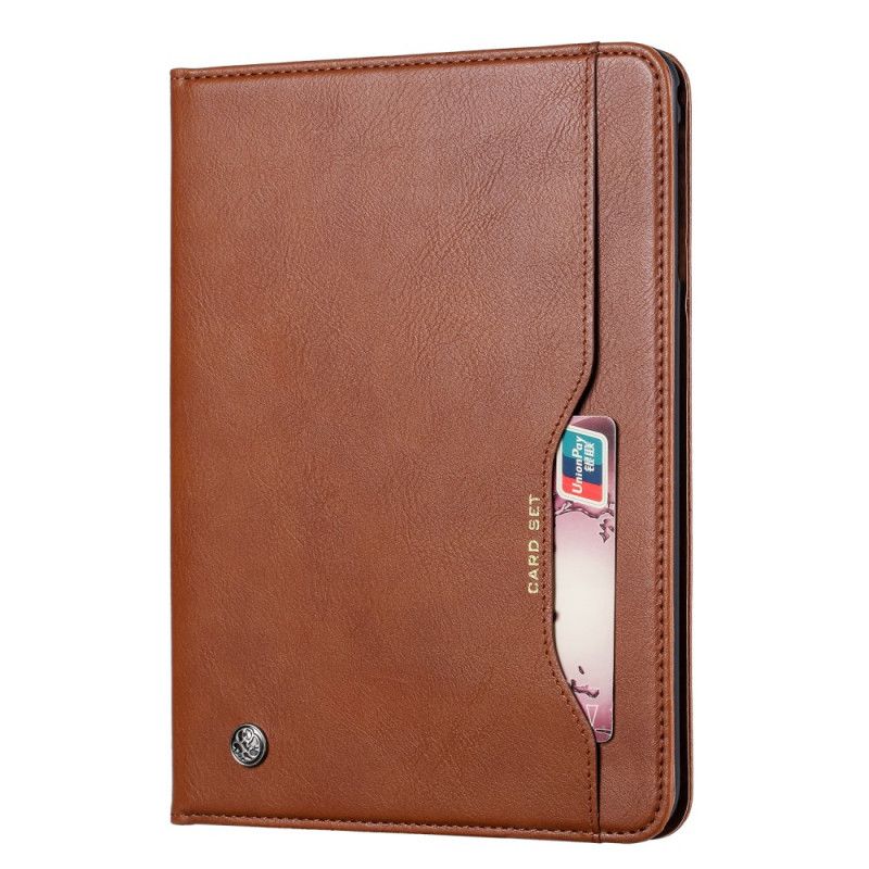 Case iPad 10.2" (2019) (2020) Schwarz Dokumentenhalter Mit Ledereffekt