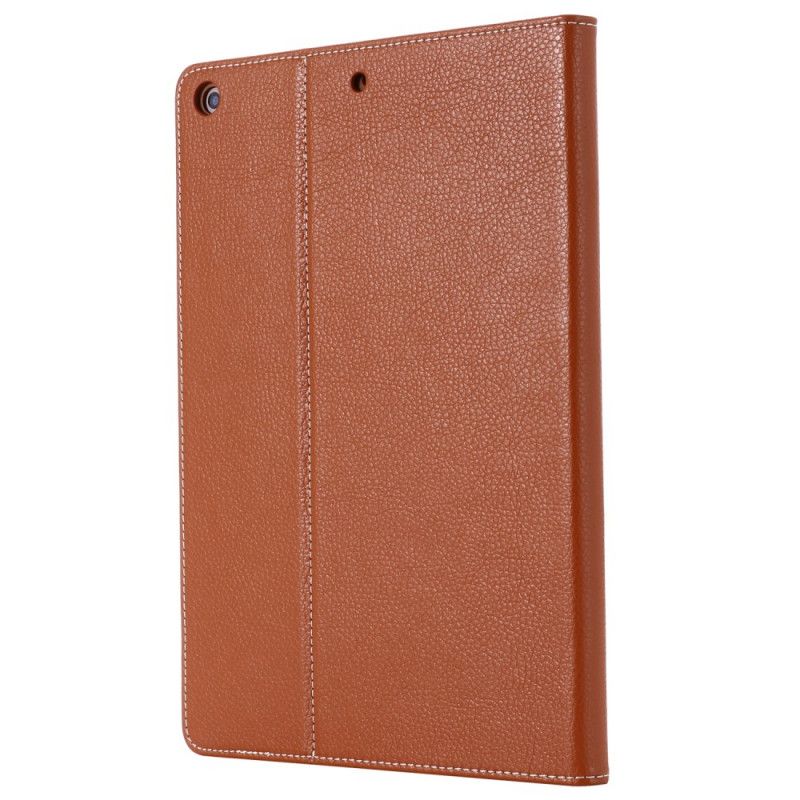 Case iPad 10.2" (2019) (2020) Schwarz Gebei Nachgeahmtes Litschileder