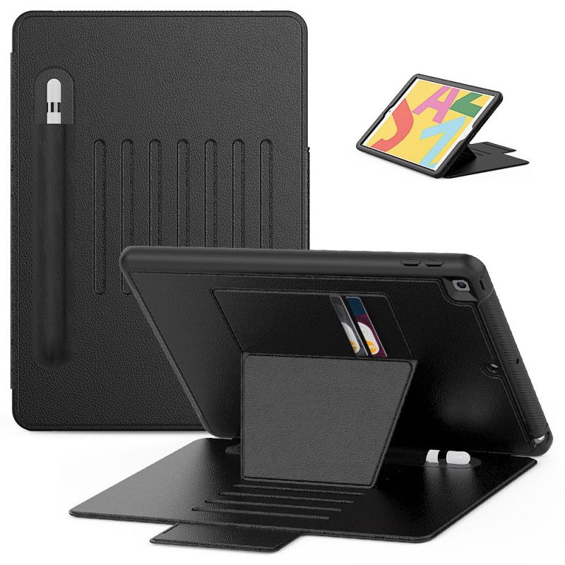 Case iPad 10.2" (2019) (2020) Schwarz Handyhülle Mehrwinkel- Und Stifthalter