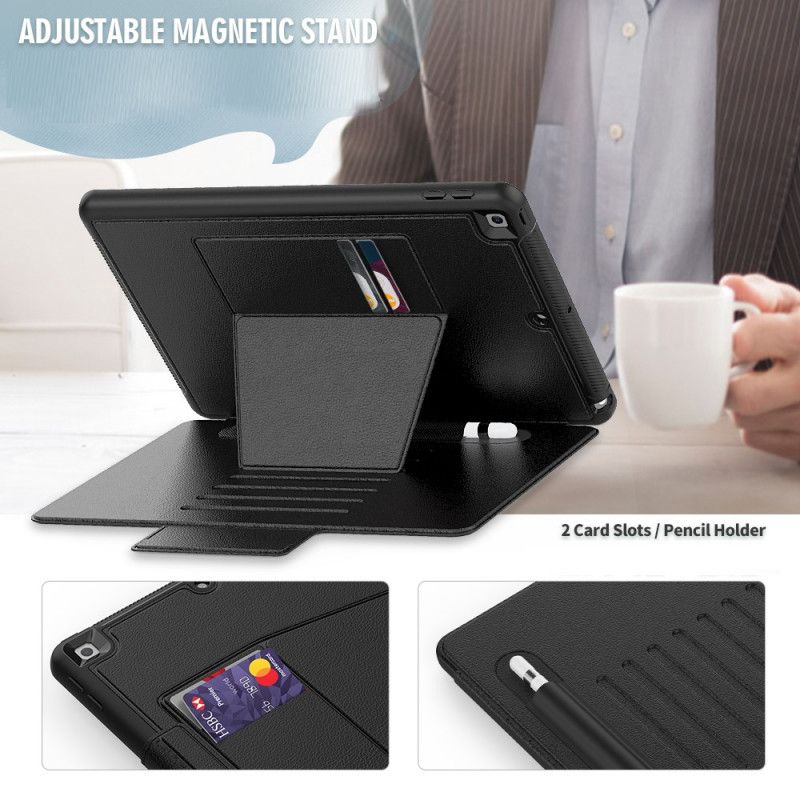 Case iPad 10.2" (2019) (2020) Schwarz Handyhülle Mehrwinkel- Und Stifthalter