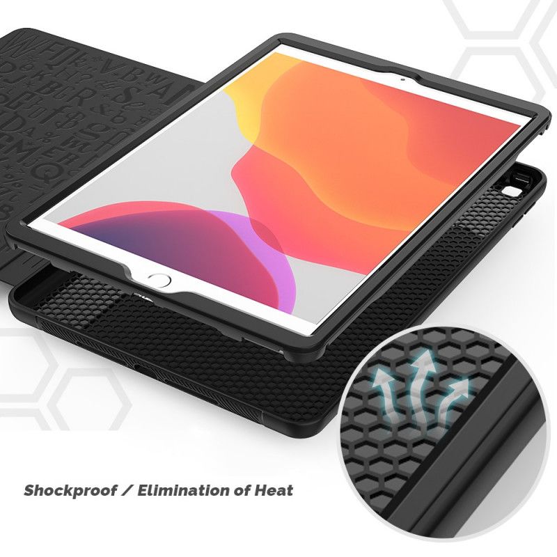 Case iPad 10.2" (2019) (2020) Schwarz Handyhülle Mehrwinkel- Und Stifthalter