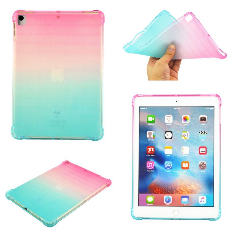 Hülle Für iPad 10.2" (2019) (2020) Pink Silikonverlaufsfarben