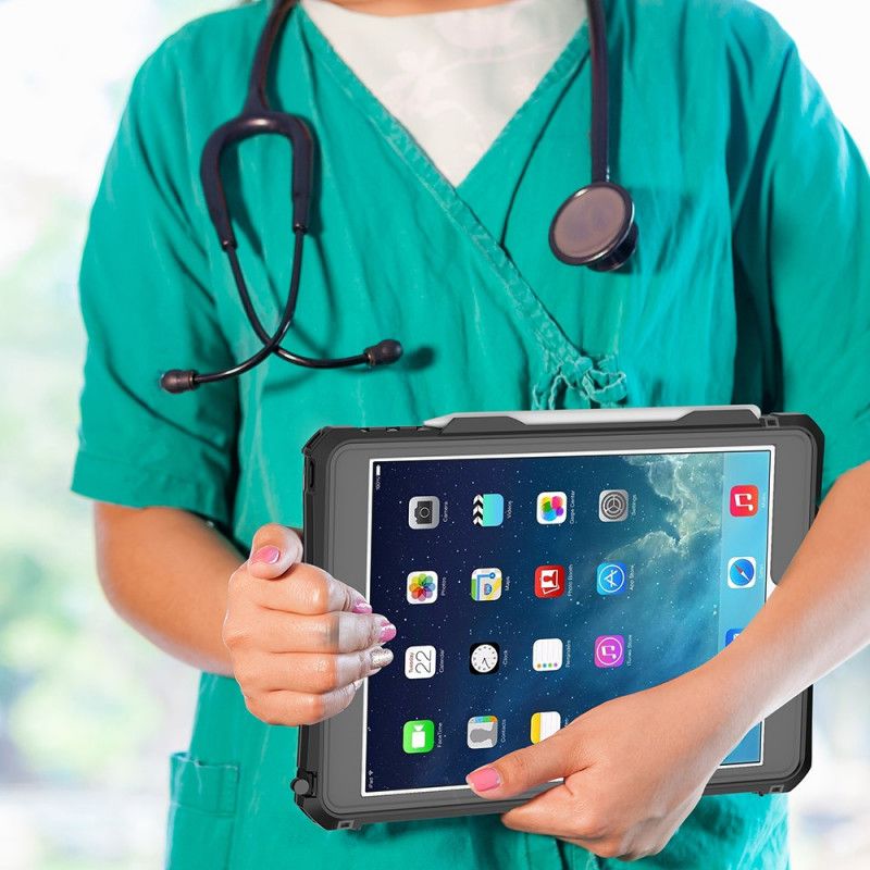 Hülle Für iPad 10.2" (2019) (2020) Schwarz Wasserdicht