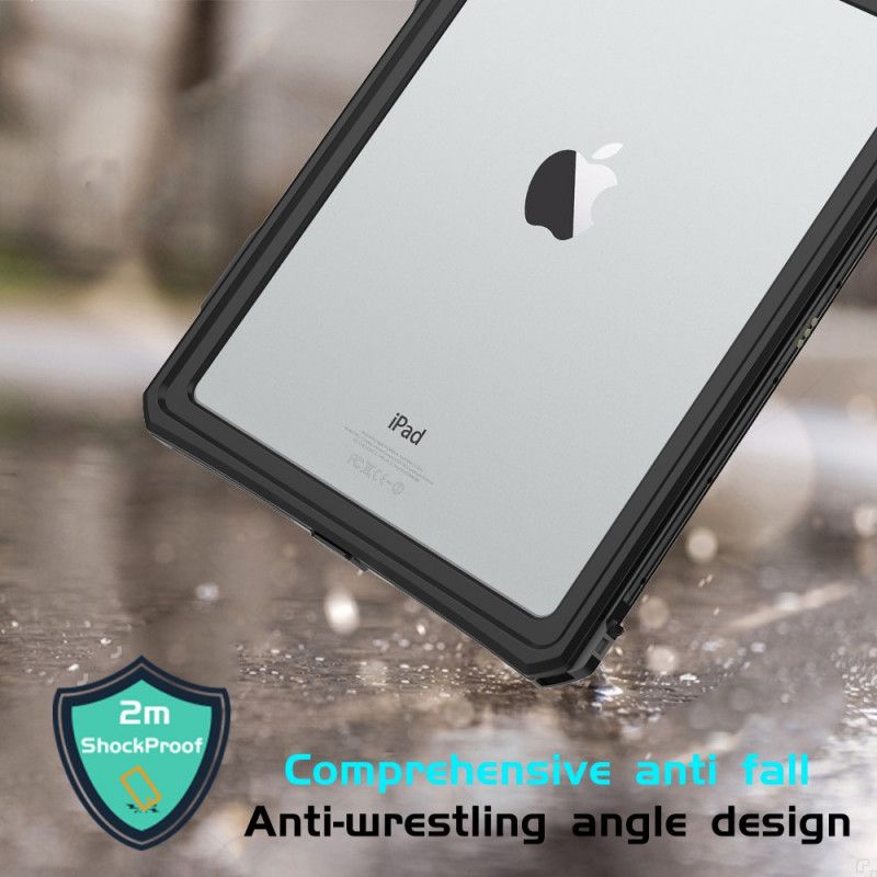 Hülle Für iPad 10.2" (2019) (2020) Schwarz Wasserdicht