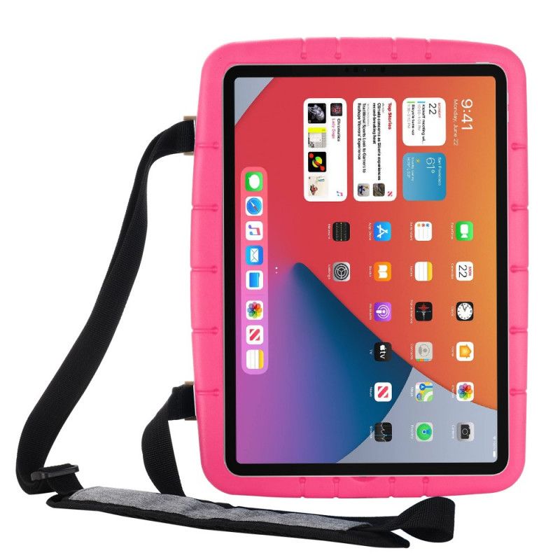Hülle iPad 10.2" (2019) (2020) Magenta Eva-Schaum Mit Schultergurt