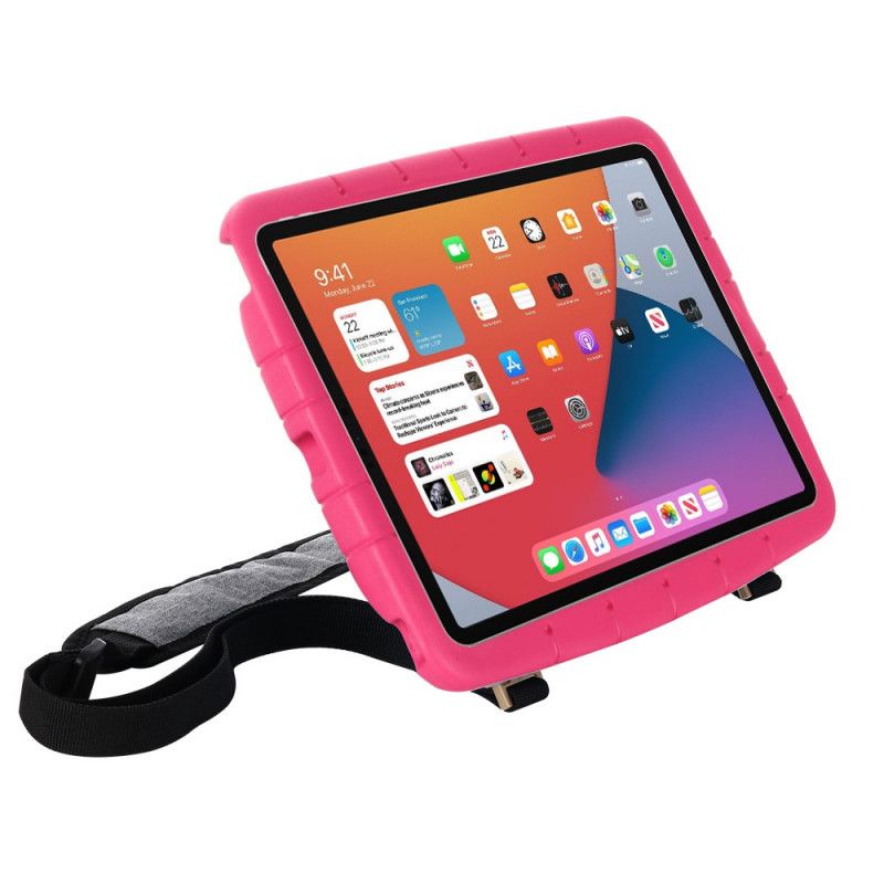 Hülle iPad 10.2" (2019) (2020) Magenta Eva-Schaum Mit Schultergurt