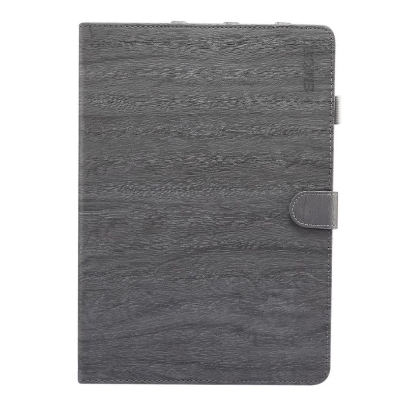 Lederhüllen Für iPad 10.2" (2019) (2020) Grau Enkay-Holzstruktur