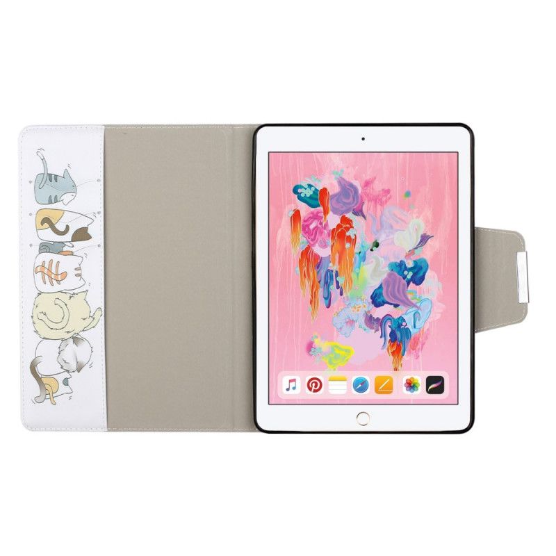 Lederhüllen iPad 10.2" (2019) (2020) Handyhülle Haufen Katzen