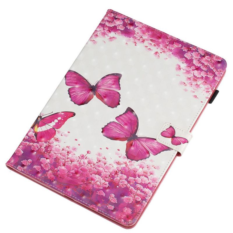 Lederhüllen iPad 10.2" (2019) (2020) Rote Schmetterlinge