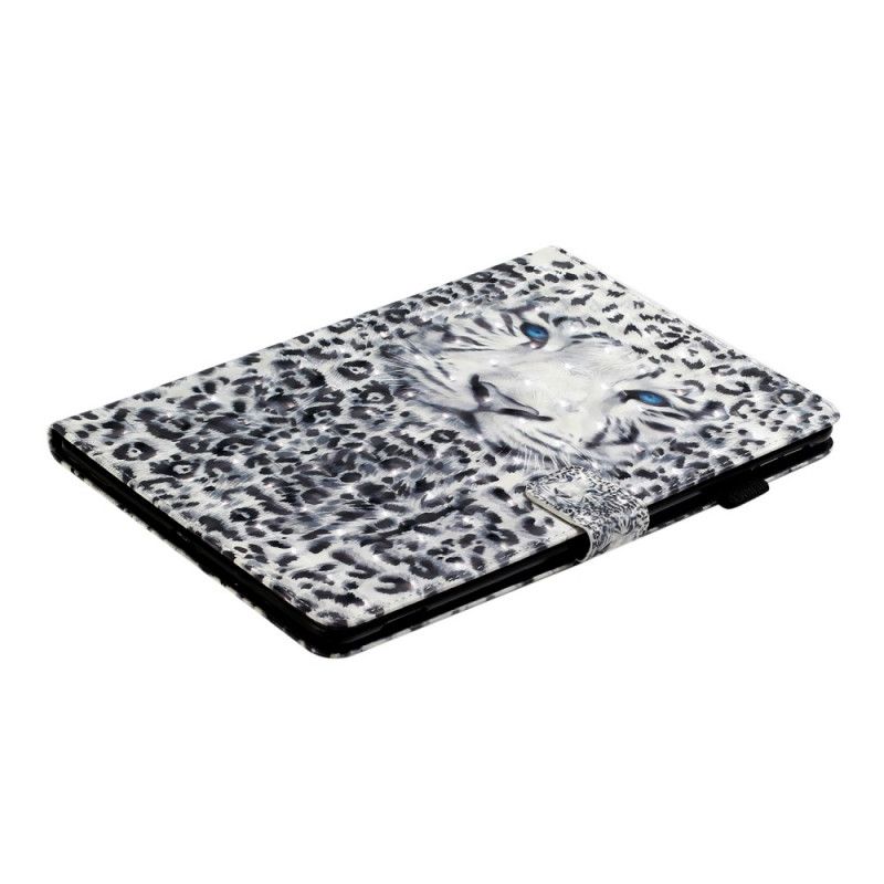 Lederhüllen iPad 10.2" (2019) (2020) Schwarz Leopardenlichtfleck