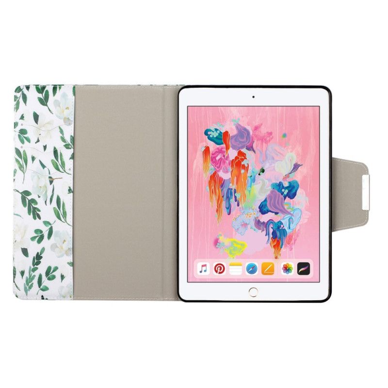 Lederhüllen iPad 10.2" (2019) (2020) Weiß Ultimative Blumen