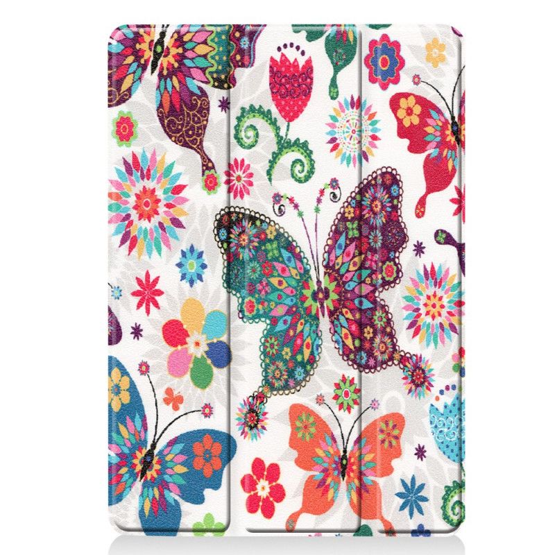 Smart Case iPad 10.2" (2019) (2020) Vintage Blumen Kunstleder