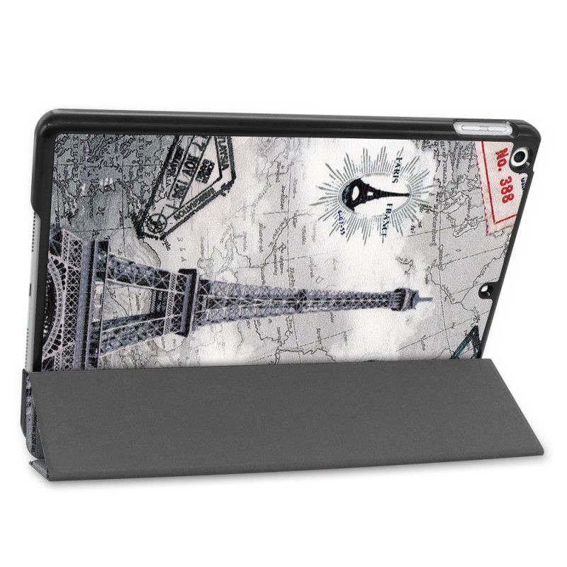 Smart Case iPad 10.2" (2019) (2020) Vintage Eiffelturm Aus Kunstleder