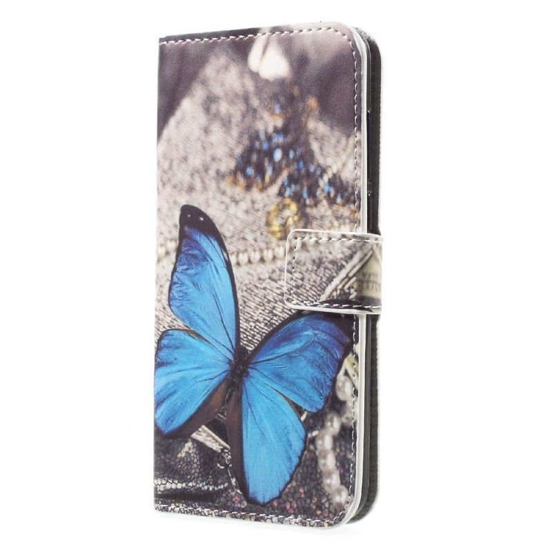 Lederhüllen Honor 9 Blauer Schmetterling