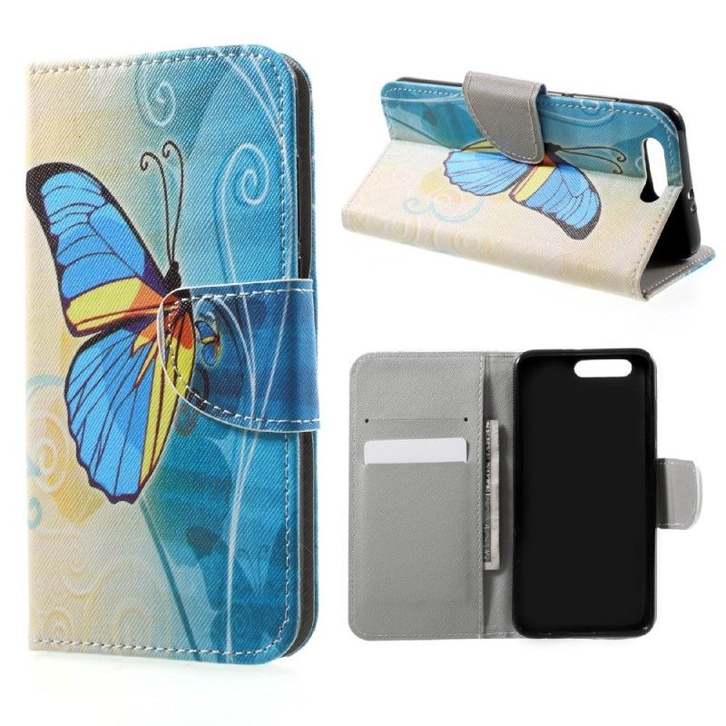 Lederhüllen Honor 9 Bunter Schmetterling