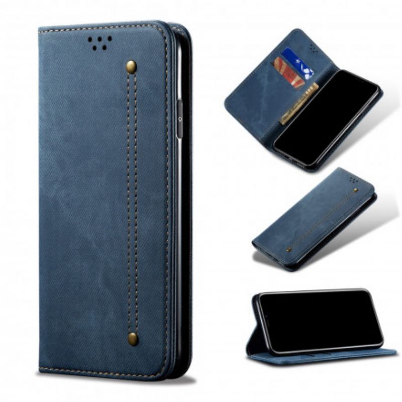 Flip Case Oppo Reno 6 5g Jeansstoff