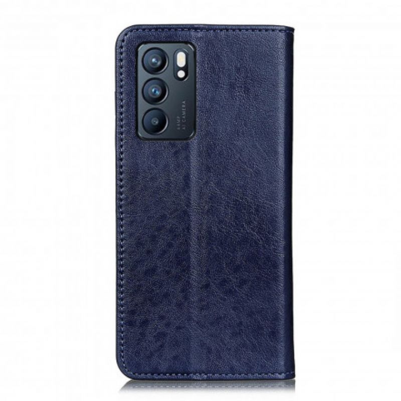 Flip Case Oppo Reno 6 5g Lederstruktur