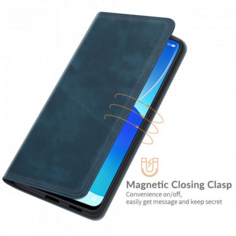 Flip Case Oppo Reno 6 5g Weicher Ledereffekt