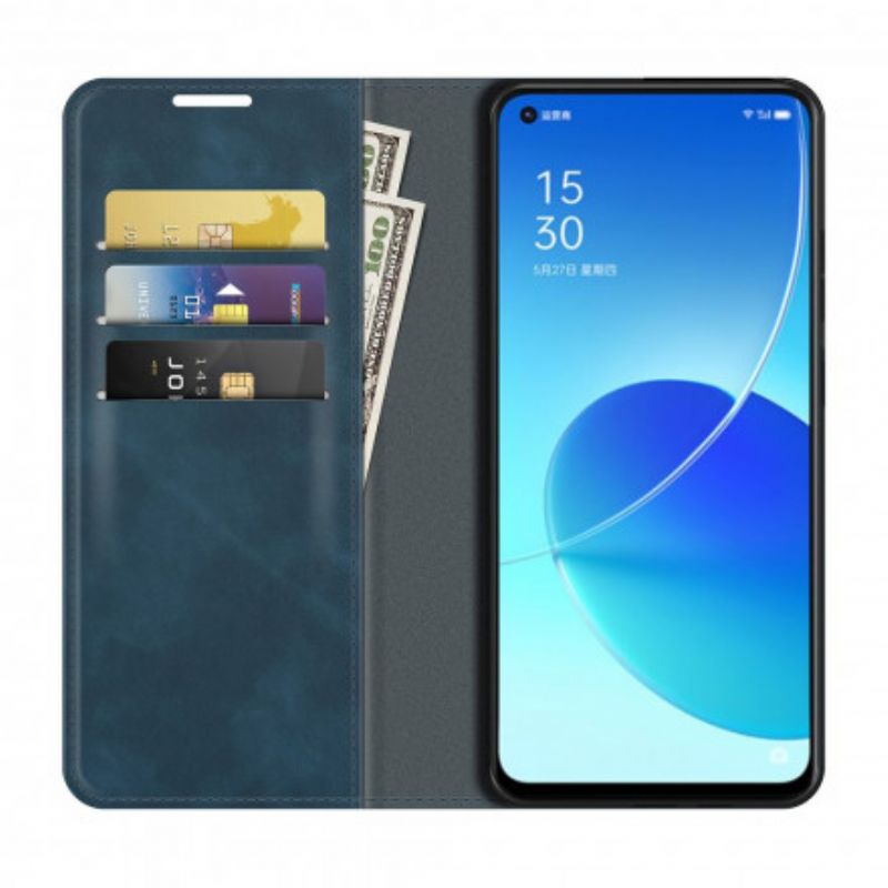 Flip Case Oppo Reno 6 5g Weicher Ledereffekt